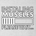 thumbnail image 5 of Wild Bobby, Installing Muscles Please Wait Gym/Workout Men Premium Tri Blend Tee, Heather White, XX-Large, 5 of 5