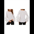 thumbnail image 2 of Blusa de con Mangas Acampanadas y Lunares para Mujer, Talla Grande, con Mangas Plegadas XL, 2 of 7