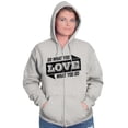 thumbnail image 3 of Do What You Love Quote Cute Inspiring Zip Up Hoodie Men's Women's Brisco Brands X, 3 of 6