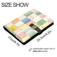thumbnail image 3 of Premium Faux Leather Notebook - Refillable, Multi-Functional Organizer, 23.3x17cm, All-Season Use，Colorful Checkered, 3 of 6