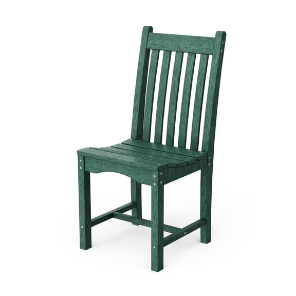 Wildridge Classic Dining Side Chair, Turf Green - Outdoor Weather Resistant Recycled Plastic Furniture for Patio