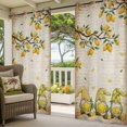 thumbnail image 5 of Outdoor Curtains for Patio Waterproof, Lemon Gnomes Windproof Pravicy Outside Porch Blackout Curtain, Summer Vintage Tropical Lemon Fruits Sun Blocking Grommets Curtains for Cabana Gazebo 54"x84", 5 of 9