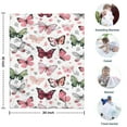 thumbnail image 4 of White Butterfly Pattern Blanket,Comfortable Soft Flannel Throw Blanket,All Season,Warm Lightweight Blankets for Sofa Bed Couch Living Room Chair,30"x40", 4 of 4