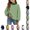 Green, variant on YOUYEDIAN Oversized Sweatshirts for Girls Fall Fashion Color Block Turtleneck Fleece Pullover Tops Loose Long Sleeve Hoodie
