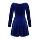 thumbnail image 5 of Vestidos Para Mujer Vestidos de Otoño Cuello en V Color Sólido Manga Larga Terciopelo Dorado Cintura Alta Vestido Formal Odeerbi  ODB132293, 5 of 9