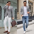 thumbnail image 4 of COOFANDY Casual Suit Jacket for Men Slim Fit Sports Jackets Lightweight Formal Business Blazer with Pocket, 4 of 6