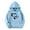 Blue, variant on Children Girls Hooded Sweatshirts Long Sleeved Pattern Printed Hoodie Round Neck Hooded Top Hooded Sports Hoodies