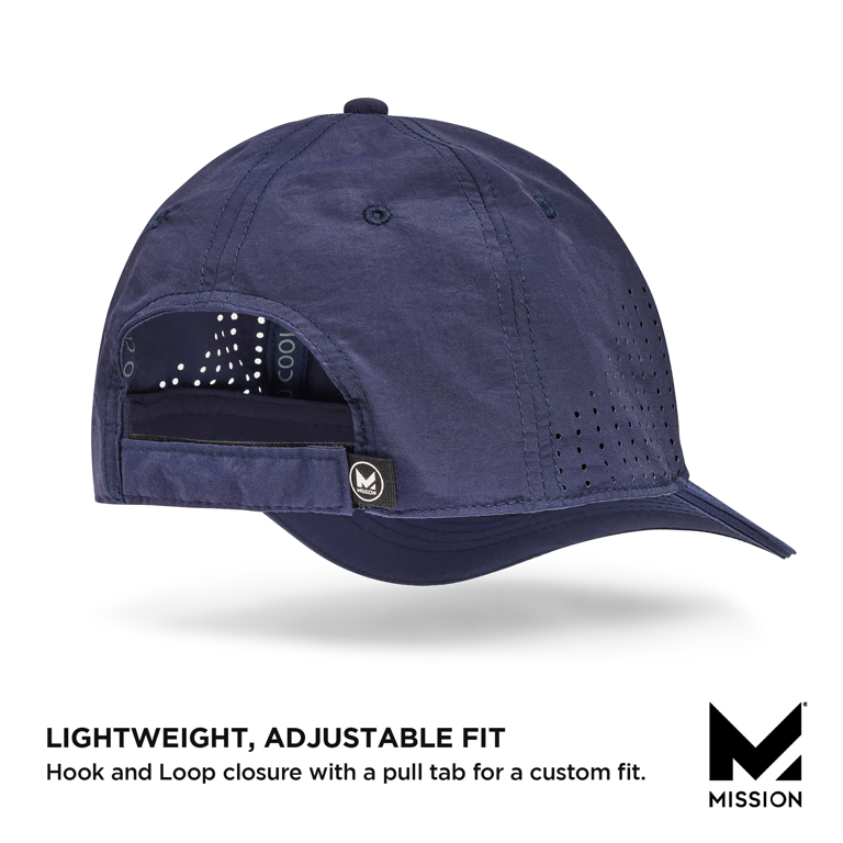 Mission Cooling Performance Hat adult unisex Baseball Cap, Cools When Wet, UPF 50, Navy, Size: One size, Blue