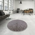thumbnail image 4 of Ahgly Company Machine Washable Indoor Rectangle Industrial Modern Mauve Taupe Purple Area Rugs, 2' x 3', 4 of 7