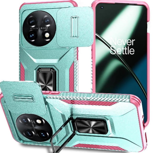Funda para GANGXUN OnePlus 11 5G - Soporte metálico, Función magnética, Verde