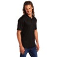 thumbnail image 4 of Sport Tek Adult Male Men Plain Short Sleeves Polo Black 2X-Large, 4 of 6