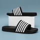 thumbnail image 3 of Zapatillas de marca para hombre y mujer, sandalias de verano a rayas para piscina, para parejas, tallas grandes, informales, para playa, para el hogar, para dormitorio, 3 of 6