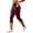 Wine, variant on High Waist Yoga Capris for Women Slim Fits Stretch Athletic Training Leggings Comfy Breathable Fitness Cropped Pants with Pockets
