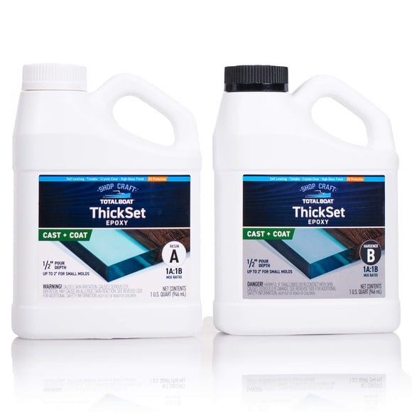 Resina epoxídica TotalBoat Thickset Deep Pour, 2 litros, transparente