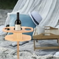 thumbnail image 2 of 1pc Outdoor Wine Table Portable Courtyard Table Folding Beach Glass Table, 2 of 5