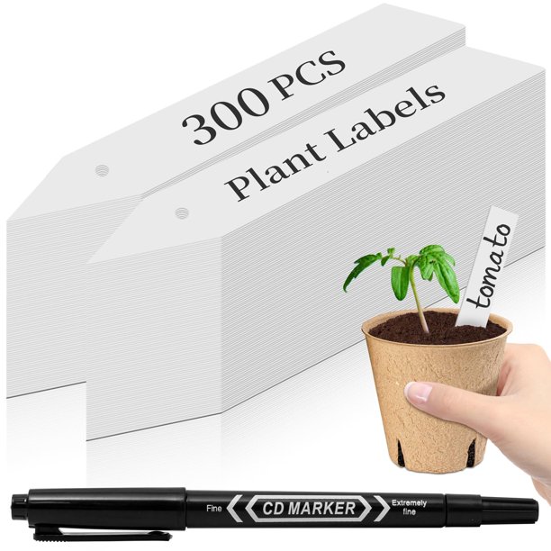 Etiquetas para Plantas Dalzom 300 Unidades de 10 cm con Marcador Impermeable