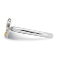 thumbnail image 3 of 925 Sterling Silver Stackable Expressions Rhodium Citrine Cross Ring Size: 8; for Adults and Teens; for Women and Men, 3 of 5