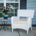 thumbnail image 5 of Aoodor Patio Chair Cushions Set of 2, 24 x 24 x 4 Inch Water Resistant Outdoor Seat Cushions with Handle and Ties, Square Corner Cushions for Patio Furniture Garden Lawn, Khaki, 5 of 8