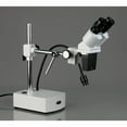 thumbnail image 2 of AmScope 10X-15X Binocular LED Stereo Microscope Boom Arm with Gooseneck Light, 2 of 4