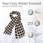 BASICO Fall Scarf for Women, Winter Scarf, Women's Scarves & Wraps, Blanket Scarf, Fall Accessories (17 Colors) (Houndstooth - White)