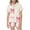 Pink, variant on WOYY Toddler Girls Pajama Set Bow Print Button-Down Sleepwear Short Sleeve Homewear Pjs