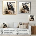 thumbnail image 4 of Designart "Playful Skunk in Black Meadows" Animals Framed Wall Art - Traditional Black Skunk Living Room Framed Canvas Art, 4 of 6