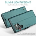 thumbnail image 2 of Case for Samsung Galaxy S25 Ultra Wallet Case, Retro PU Leather Flip Case with [RFID Blocking] Card Holder, Magnetic Closure and Stand for Men Women, TPU Shockproof Full Protective Case, Green, 2 of 11