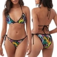 thumbnail image 3 of Lsque Colorful Pug Pattern Women Two Piece Swimsuit Sexy Swimwear Halter String Triangle Bikini Sets, 3 of 6