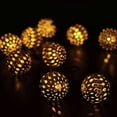 thumbnail image 5 of BSJJY Solar String Lights for Outside,3 meter 20LED Outdoor Solar String Lights with 8 Mode, Moroccan Solar Fairy Lights, Waterproof Globe Solar Twinkle Lights for Outside Garden Patio Wedding, 5 of 8