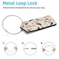 thumbnail image 2 of Square 2Pack PU Leather Bird Blossoming Flowers Cruise Luggage Tag with Privacy Cover and Stainless Steel Ring - Suitable for Travel Handbags Backpacks Luggage Tags, 2 of 6