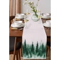 thumbnail image 4 of Ink Green Ombre Forest Table Runner 90 Inches, Abstract Art Watercolor Bed Runner Dresser Scarves Tabletop for Indoor Outdoor Parties/Ceremony/Banquet, 13" x 90", 4 of 8