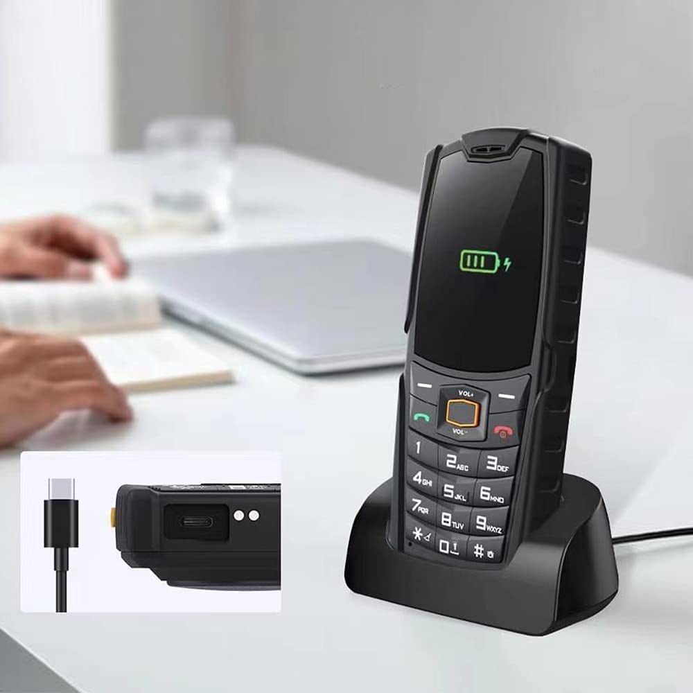 AGM Original Desk Charging Dock Station Phone Holder Type-C USB Reversible Port Anti-Skid 5V 1A Input Charger Wireless Charger Stand for AGM M6 M7 Rugged Phones (Black)