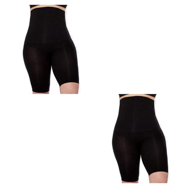 Qarigey Cintura alta Body Butt Lifter Fajas Buena elasticidad Lavable Transpirable Ropa interior Pantalones cortos Buen soporte Negro S-M Negro S-M 2Conjunto