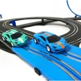 thumbnail image 4 of Juego de juguetes, pista de carreras, coche eléctrico de doble control remoto, circuito de autorama interactivo, coche de juguete navideño para niños, 4 of 5
