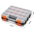 thumbnail image 3 of Double Sided Tool Organizer, Customizable Removable Plastic Dividers, Hardware Box Storage, Great for Screws, Nuts, Small Parts, 34 Compartments, 3 of 5