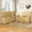 Natural, variant on 3-Piece L-Shaped Storage Bench with Cushion - Multi-Functional Corner Bench for Kitchen, Toy Storage & Reading Nook,White