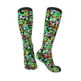 thumbnail image 4 of Balery Colorful Tie Dye Stained Glass Printed Novelty Socks Men's Women's Crew Socks Sports Socks Knee High Socks Cotton Socks Quirky and Cool Socks, 4 of 9