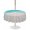 Turquoise, variant on Outdoor Tablecloth with Umbrella Hole for Patio/Picnic/Party/Camping, Blue Beach Coastal Waterproof Table Cloth Round Cover Washable, Summer Nautical Ocean Seaside (Dia 60")