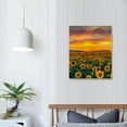 thumbnail image 4 of Nawypu Lady Canvas Wall Art  Sunflower Full Bloom at Sunset Poster Modern Canvas Wall Decor Nature Enthusiasts Home Canvas Wall Decoration for Restaurant Store Farm Wall Decor Framed to Hang, 4 of 5