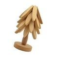 thumbnail image 3 of Salvamanteles de madera con forma de árbol, creativos y plegables, juego de manteles individuales con forma de árbol, posavasos de árbol de Navidad pa Haya 4 capas, 3 of 9