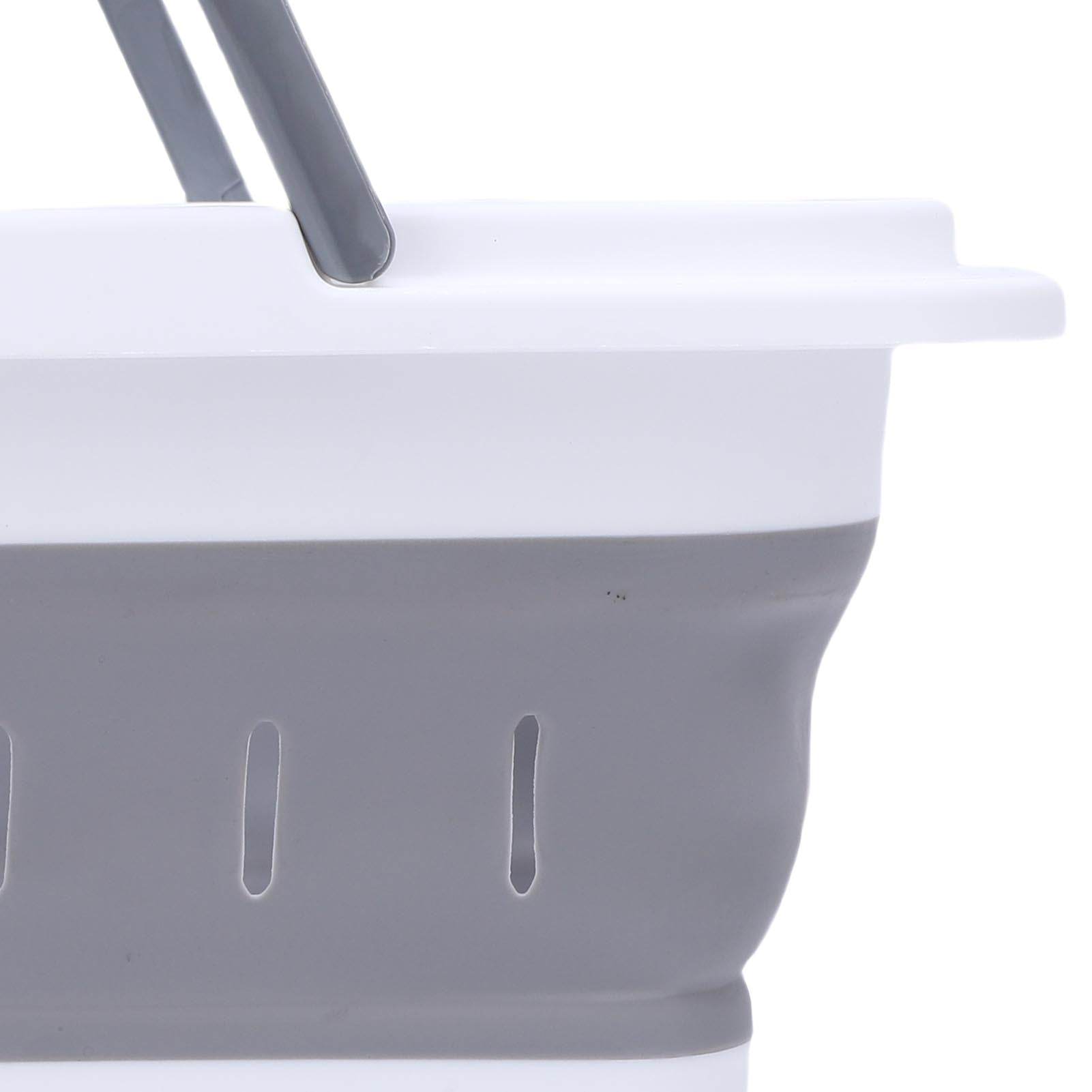 Riousery Foldable Bath Toy Storage Organizer, Hollow Quick Drain Drying Bathtub Toy Storage Basket, Versatile Bathroom Kitchen Travel Caddy Bin, Grey (5.91x7.87x11.14 inches / 15x20x28.3 cm)