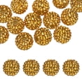 thumbnail image 1 of Uxcell 20mm Resin Rhinestone Beads for Beadable Pen, 10 Pack Ball Disco Beads for Jewelry Making, Yellow, 1 of 7