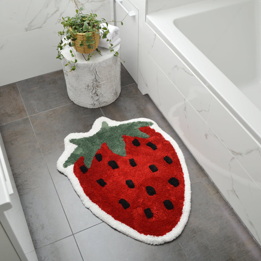Strawberry Shaped Bath Mat