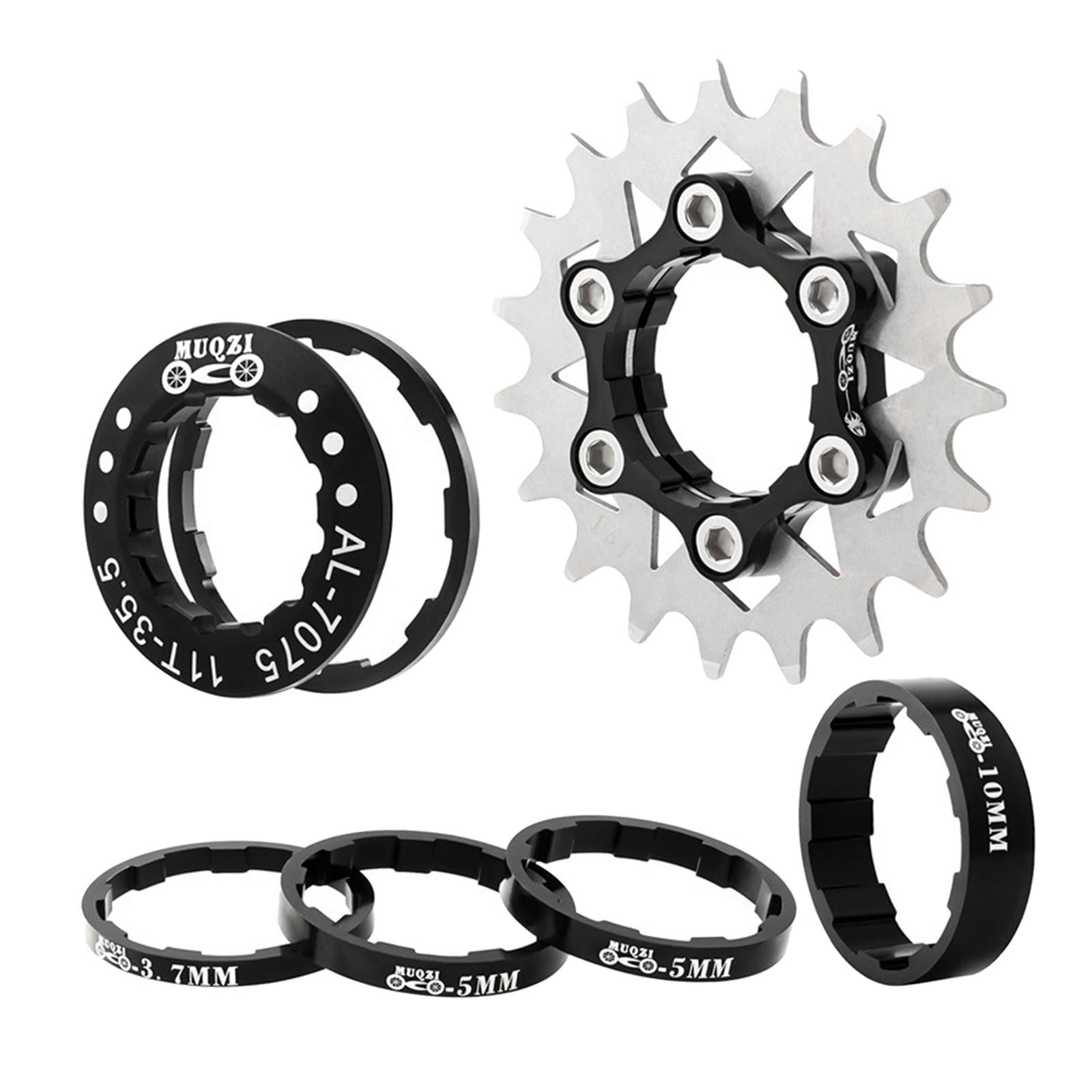 Lightweight Bike 19T Single Cassette Spacers Adapter Sprocket Freewheel