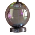 thumbnail image 4 of Table Lamp with Glass Orb and Metal Base, Silver - Saltoro Sherpi, 4 of 5