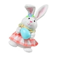 thumbnail image 1 of Cute Rabbit Figurine Decorative Ornament Art Ornament Bedroom Tabletop Shelf for Anniversary Office Decor Female, 1 of 9