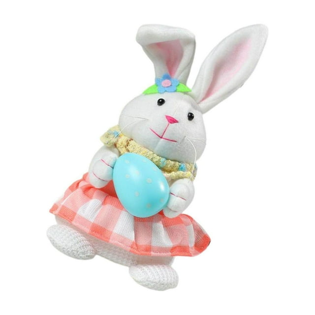 Cute Rabbit Figurine Decorative Ornament Art Ornament Bedroom Tabletop Shelf for Anniversary Office Decor Female