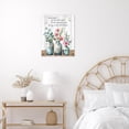 thumbnail image 5 of Pink and Green Floral Canvas Wall Art for Living Room, Flower Eucalyptus Butterfly and Inspirational Quotes on Wood Pictures Wall Decor Wildflower Nature Plant Framed Wall Art,12L X 12W Inches, 5 of 6