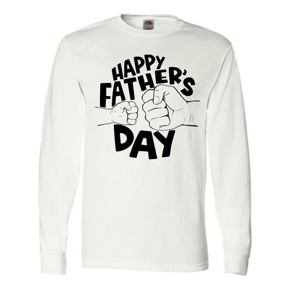 Inktastic Happy Father's Day Parent-Child Fist Bump Long Sleeve T-Shirt
