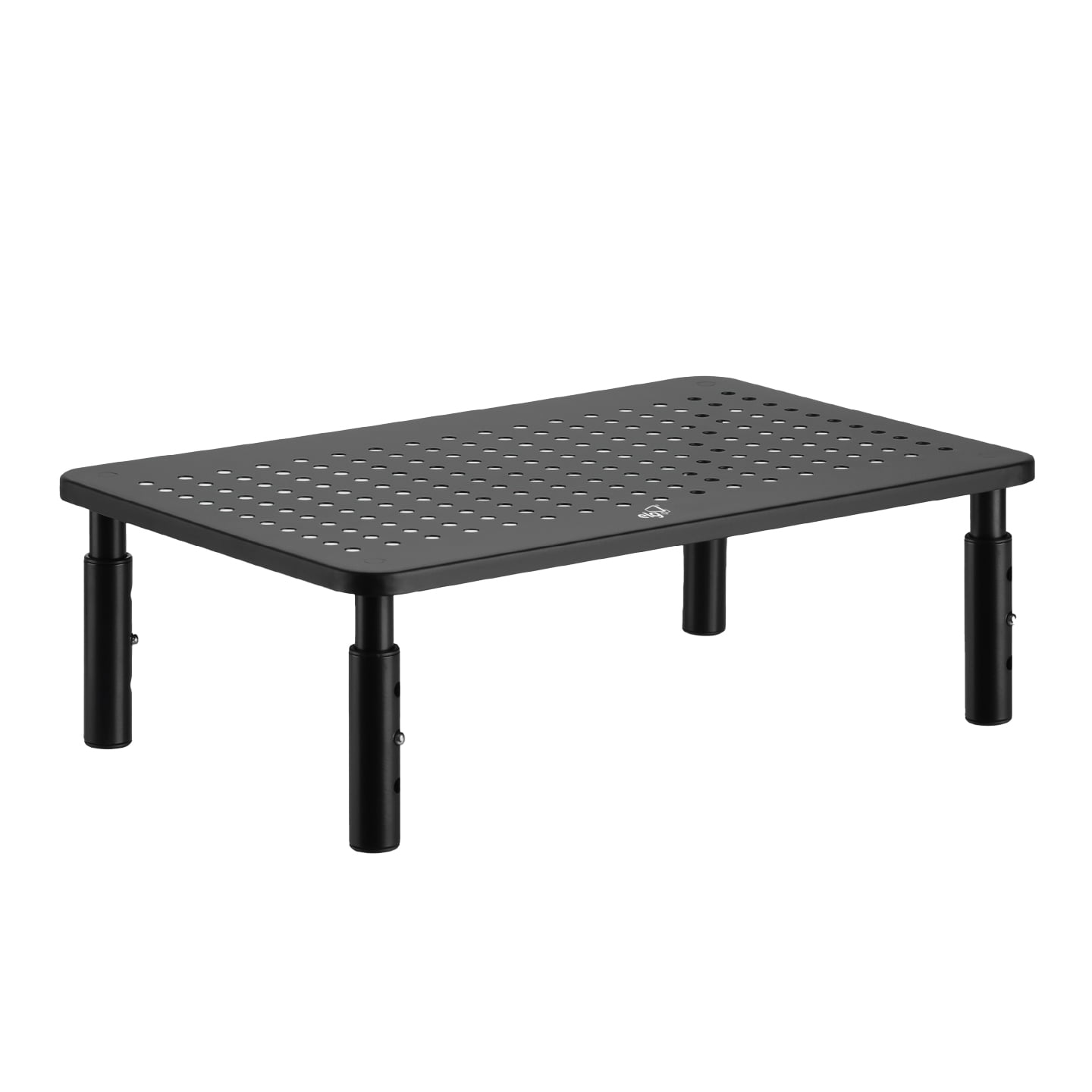 ELG Desktop Monitor Stand and Laptop Riser, Adjustable Height Steel Organizer, 44 lb Capacity, Black, 2 Pack